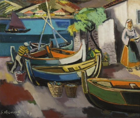 Autumn - Motif from Balchik (Boats)