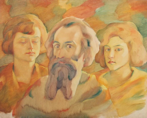 Self Portrait with two Girls