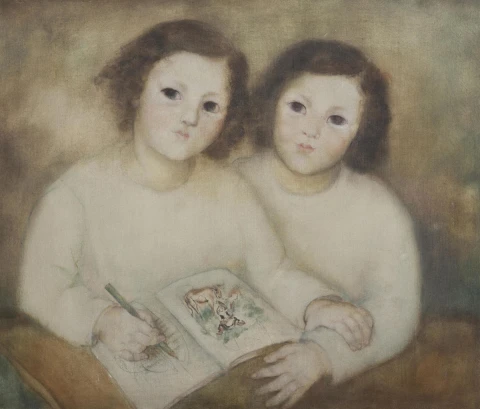 Portrait of the Twins Albert and Joseph Souroujon